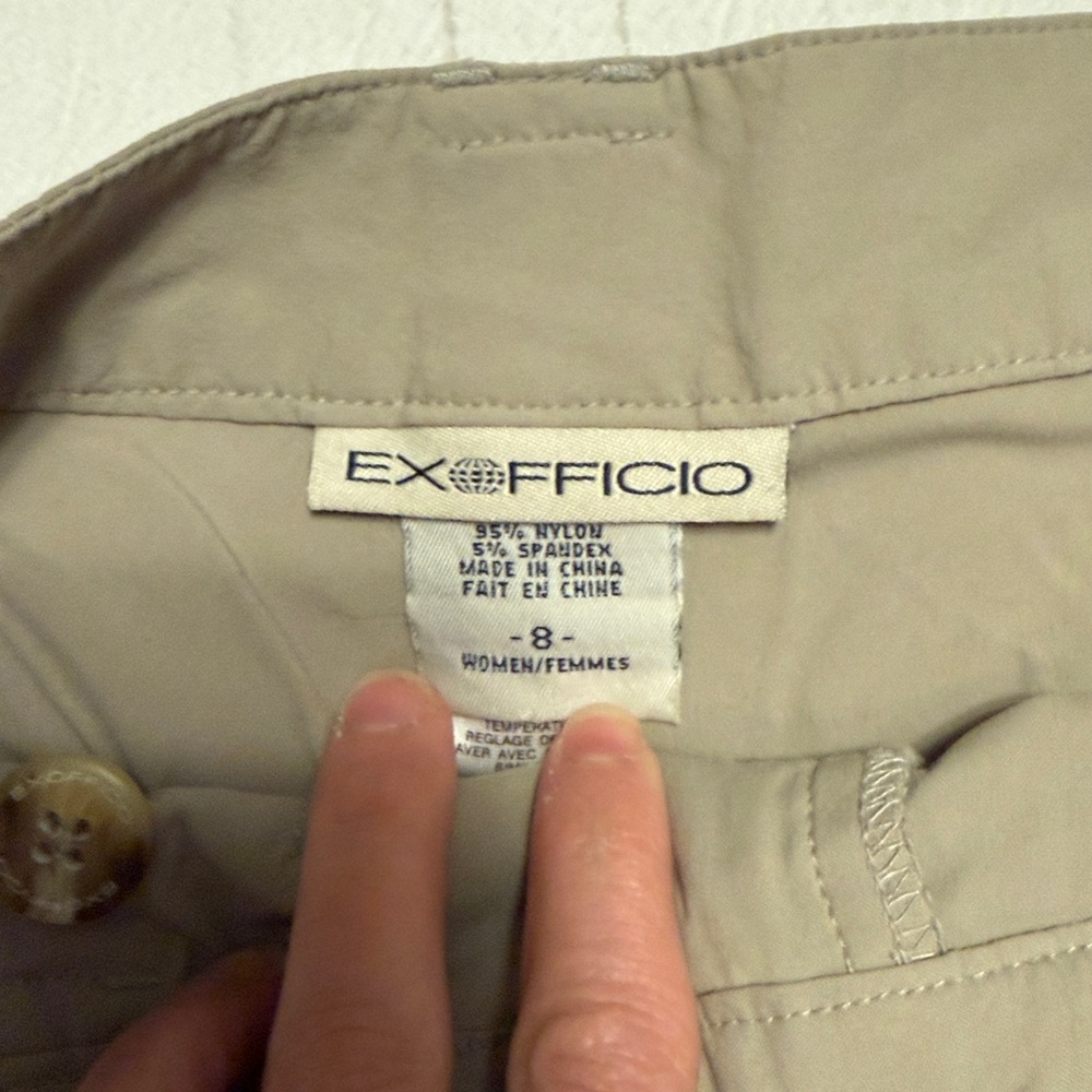 Exofficio Khaki Cargo Pants EUC Size 8 - Picture 3 of 7
